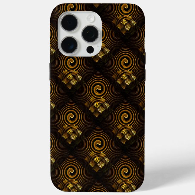 Gold Modern Boho Elegantes abstraktes Kunstmuster  Case-Mate iPhone Hülle (Rückseite)