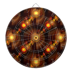 Gold Modern Boho Elegantes abstraktes Kunstmuster  Dartscheibe