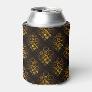 Gold Modern Boho Elegantes abstraktes Kunstmuster Dosenkühler