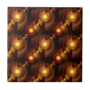 Gold Modern Boho Elegantes abstraktes Kunstmuster  Fliese