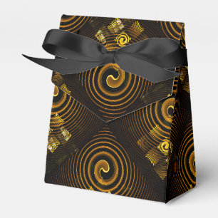Gold Modern Boho Elegantes abstraktes Kunstmuster Geschenkschachtel