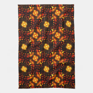 Gold Modern Boho Elegantes abstraktes Kunstmuster Geschirrtuch