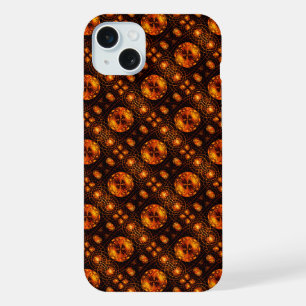 Gold Modern Boho Elegantes abstraktes Kunstmuster iPhone 15 Plus Hülle