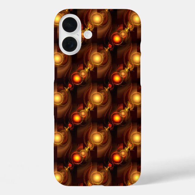 Gold Modern Boho Elegantes abstraktes Kunstmuster  iPhone 16 Plus Hülle (Rückseite)