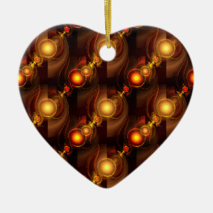 Gold Modern Boho Elegantes abstraktes Kunstmuster Keramik Ornament