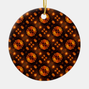 Gold Modern Boho Elegantes abstraktes Kunstmuster Keramik Ornament