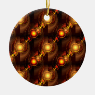 Gold Modern Boho Elegantes abstraktes Kunstmuster Keramik Ornament