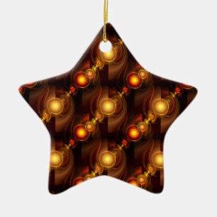 Gold Modern Boho Elegantes abstraktes Kunstmuster Keramik Ornament