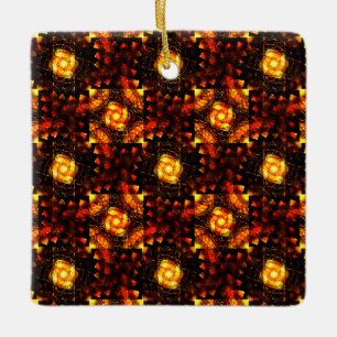 Gold Modern Boho Elegantes abstraktes Kunstmuster Keramikornament
