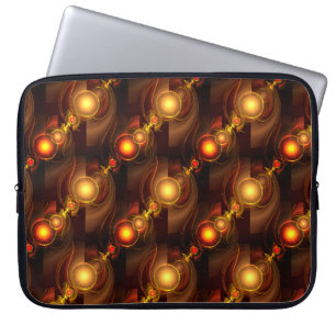 Gold Modern Boho Elegantes abstraktes Kunstmuster  Laptopschutzhülle