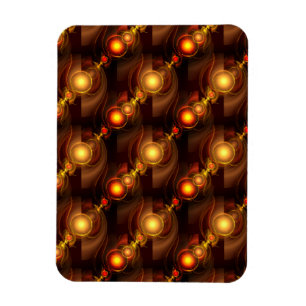 Gold Modern Boho Elegantes abstraktes Kunstmuster  Magnet