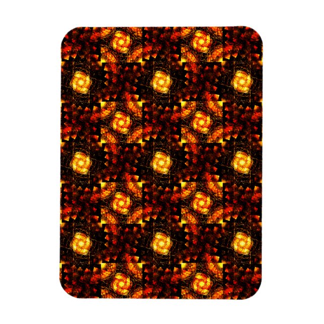 Gold Modern Boho Elegantes abstraktes Kunstmuster  Magnet (Vertikal)