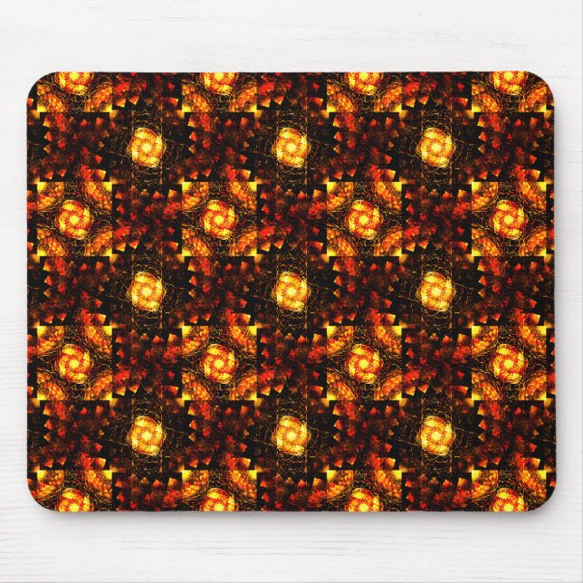 Gold Modern Boho Elegantes abstraktes Kunstmuster  Mousepad (Vorne)