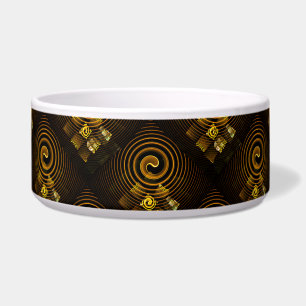 Gold Modern Boho Elegantes abstraktes Kunstmuster Napf