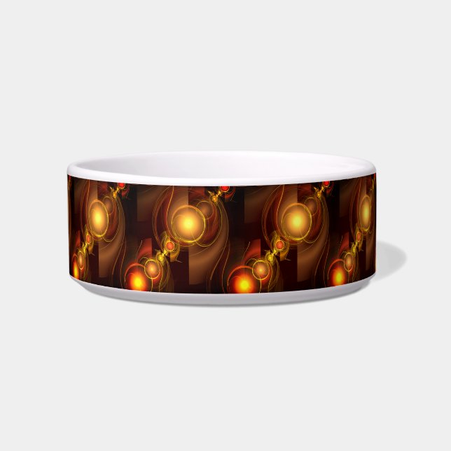 Gold Modern Boho Elegantes abstraktes Kunstmuster  Napf (Vorderseite)