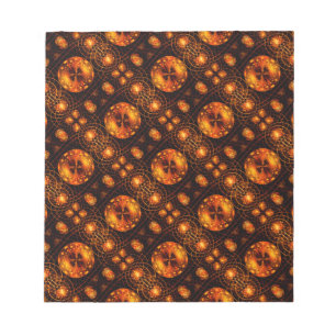 Gold Modern Boho Elegantes abstraktes Kunstmuster Notizblock