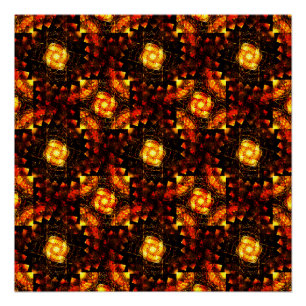 Gold Modern Boho Elegantes abstraktes Kunstmuster Poster