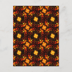 Gold Modern Boho Elegantes abstraktes Kunstmuster Postkarte