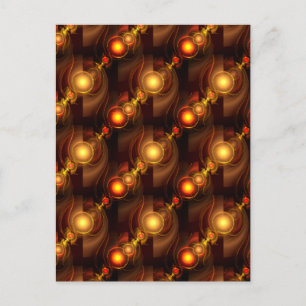 Gold Modern Boho Elegantes abstraktes Kunstmuster Postkarte