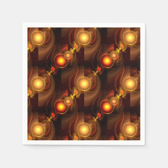 Gold Modern Boho Elegantes abstraktes Kunstmuster  Serviette (Vorderseite)