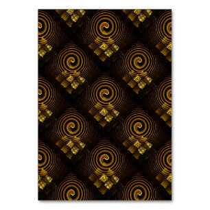 Gold Modern Boho Elegantes abstraktes Kunstmuster Tischnummer