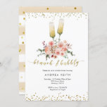 Gold Modern Brunch and Bubbly Brautparty Einladung<br><div class="desc">Gold Moderner Brunch und Bubbly Bridal Dusche Einladung</div>