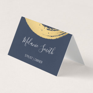 Gold Modern Brushed / Blau Visitenkarten