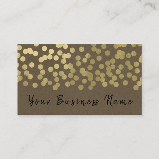 Gold Modern Chic Rustic Kraft Kundenbindung Treuekarte (Vorderseite)