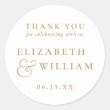 Gold Modern elegante Monogram Wedding Vielen Dank
