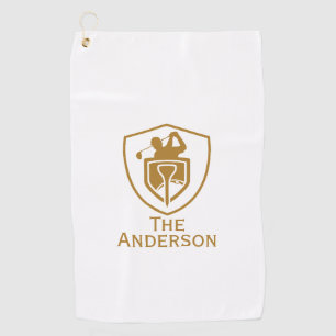 Gold Modern Golfhandtuch