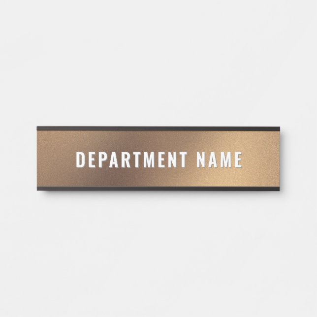 Gold Modern Simple Department Name Door Sign Türschild (Vorderseite )