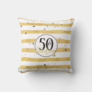 Gold moderne 50 & Fabuleux Coussin Confetti Annive