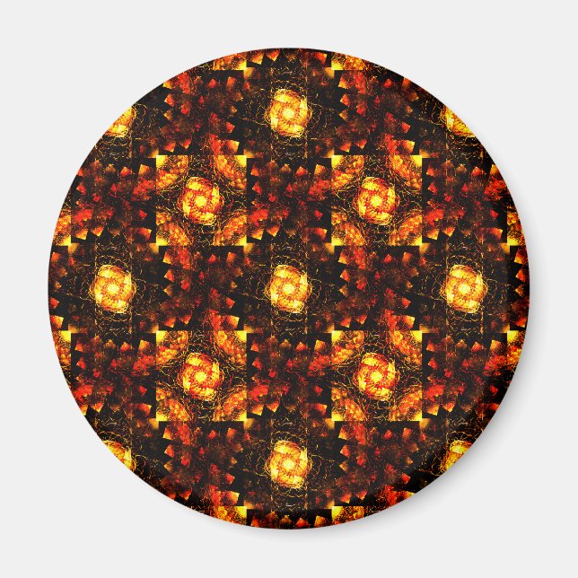 Gold Moderne Boho Elegante Abstrakte Kunst Muster  Magnet (Vorne)