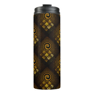 Gold Moderne Boho Elegante Abstrakte Kunst Muster Thermosbecher