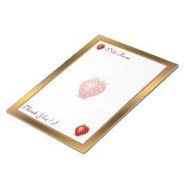 Gold Moderne Früchte Ihren Text hinzufügen Notizblock