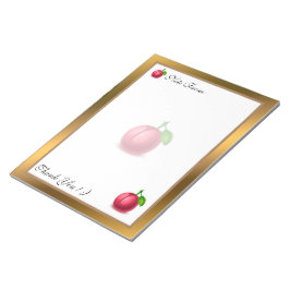 Gold Moderne Früchte Ihren Text hinzufügen Notizblock