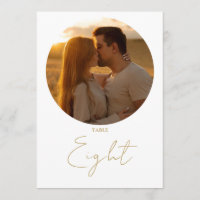 Gold Moderne Minimalistische Script-Tischnummer