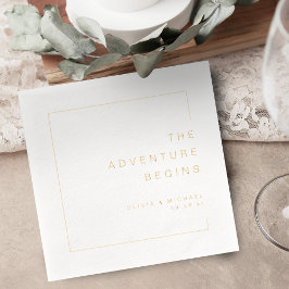 Gold Moderne Schicke Minimalistische Hochzeit Servietten Mit Folie