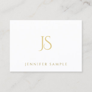 Gold Monogram Elegant Modernes Einfaches Beruflich Visitenkarte