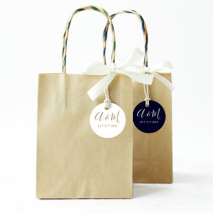 Gold Monogram Elegant Wedding Runder Aufkleber