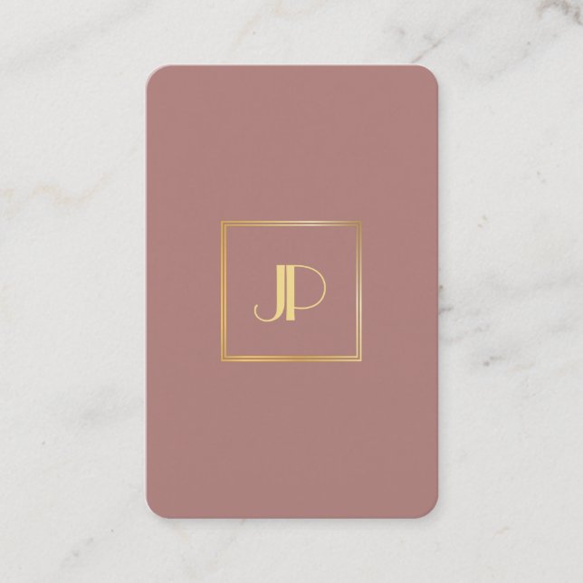 Gold Monogram Elegantes Berufliches Modern Templat Visitenkarte (Vorderseite)