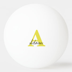 Gold Monogram Ersteinziger Individuelle Name-Gesch Tischtennisball