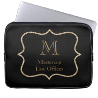 Gold Monogram Erstname Black Gold Beruflich
