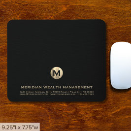 Gold Monogram Finanzplaner Mouse Pad Mousepad