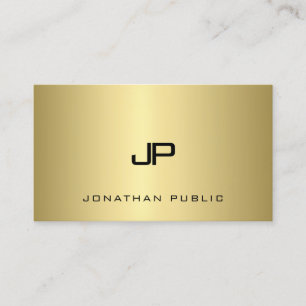 Gold Monogram Glamour Schlicht Modernes Gracful To Visitenkarte