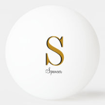 Gold Monogram Individuelle Name Initial
