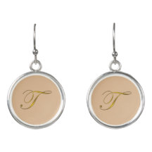Gold Monogram Initial T