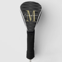 Gold Monogram Initial und Name auf Black Gift