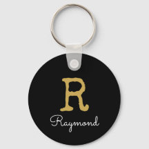Gold Monogram Initial und Name Monogram schwarz