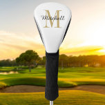 Gold Monogram Initial und Name Personalisiert Golf Headcover<br><div class="desc">Maßgeschneiderte,  mit Ihrem Namen und Monogramm personalisierte,  bedruckte Golf-Kopfbedeckung. Verwenden Sie die Designtools,  um eine beliebige Hintergrundfarbe auszuwählen,  Schriftart und Farben zu bearbeiten oder eigene Fotos hochzuladen,  um ein einzigartiges Geschenk für Ihren Lieblingsgolfer zu kreieren.</div>